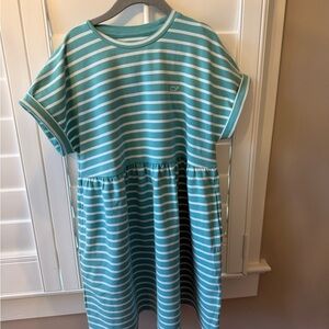 Vineyard Vines Turquoise & White Short Sleeve Dress NWT